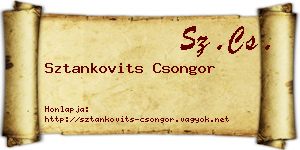 Sztankovits Csongor névjegykártya