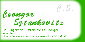 csongor sztankovits business card